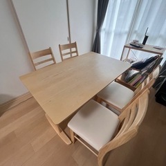 ダイニングテーブル＆椅子4脚セット　
