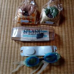 中古スイミングゴーグル+未使用ハンドタオル２
