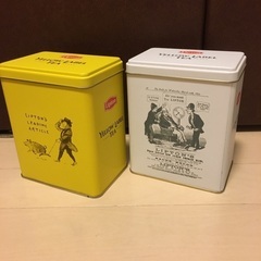リプトンイエローラベル紅茶缶2個セット　空き缶