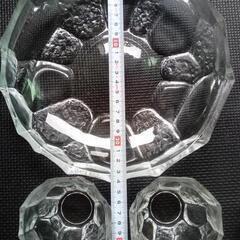 ガラス器セット★大皿１＆小鉢２の画像