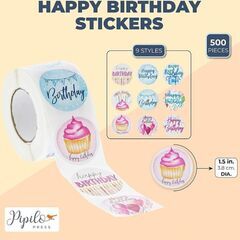 Birthdayギフトシール 1ロール 500枚（新品）