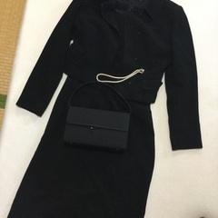 喪服7号ワンピース＋ジャケット＋ネックレス＋鞄