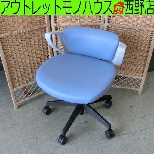 コクヨ ピコラ オフィスチェア 5本脚タイプ 2022年製 ライトマリン OAチェア ミニバック KOKUYO picora 青系 キャスター付き 札幌市 西区 西野店
