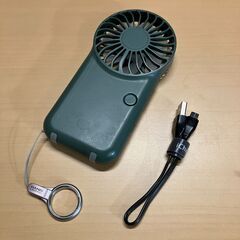 ドウシシャ ポケットファン・携帯扇風機 FSU-52B（オリーブ）2019年製の画像