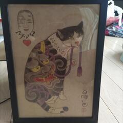 刺青猫A4ポスターフォトフレーム付き