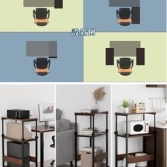 新品未使用未開封品です❣️パソコンワゴン PCワゴン 幅35×奥行き60×高さ67.5~95cm昇降式 TTWO 高さ調節可能 サイドデスク プリンター台 L字デスク ゲーミングデスク ディスプレイワゴン サイドワゴン オフィス収納 収納棚 複合機ワゴン PCラック パソコンラック スリム 移動便利 アジャスター／キャスター付き (Brown)の画像