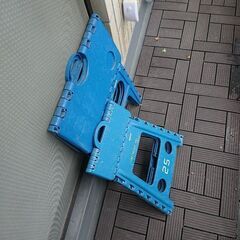 終了／ ガーデニング テーブル イス 折りたたみ 観葉植物 プラスチック 樹脂製 ブルーの画像