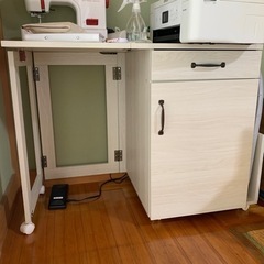 ミシン台　作業台　椅子付き