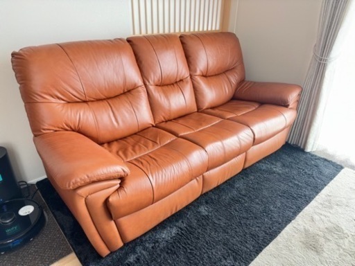 【本革】電動リクライニングソファ