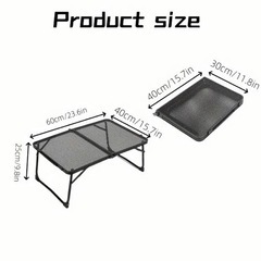 新品屋外折りたたみメッシュテーブル、アルミ合金製、キャンプバーベキューテーブル、の画像