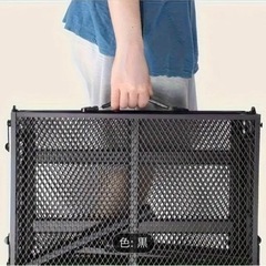新品屋外折りたたみメッシュテーブル、アルミ合金製、キャンプバーベキューテーブル、の画像