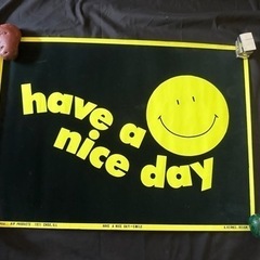 1971 vintage Have A Nice Day フロッキー/ブラックライトポスター