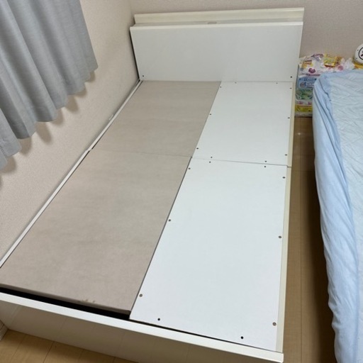 【予定者決定\n】ニトリ　宮・引き出し・棚付きセミダブルベッドフレーム