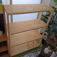 ★ジモティー割あり★未使用品　4段ｳｯﾄﾞﾗｯｸ　ﾄﾞｳｼｼｬ ...