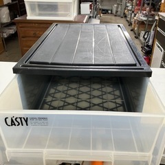 K2407-359 CASTY 収納ケース ブラック/クリアー キズ汚れ有りの画像