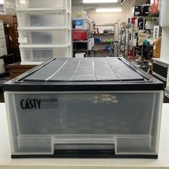 K2407-359 CASTY 収納ケース ブラック/クリアー キズ汚れ有りの画像