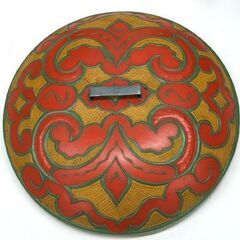 未使用品・長期保管品 昭和レトロ 體漆工房 乾漆蓋付 箱 網代 菓子器 アイヌ彫 30cm　アンティーク コレクション ☆ PayPay(ペイペイ)決済可能 ☆ 札幌市 豊平区 平岸 平岸店の画像