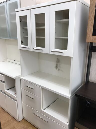 ★ジモティ割あり★ ニトリ　食器棚　ホワイト　 H180×W89×D40 　クリーニング済み KJ5620