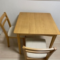 ダイニングテーブル、椅子3点セット