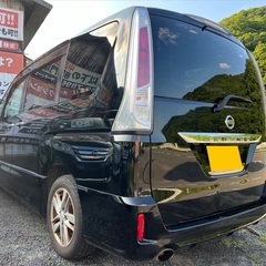 フリップダウンモニター付き！月々1.2万円〜分割払い可❗️車検2年付き！日産 セレナ ライダー☆8人乗り☆HDDナビ付き☆走行中DVD見れます☆ETC付き☆ウィンカーミラー☆両側スライドドア☆ドラレコ付きのフル装備☆社外アルミ☆シートカバー付き☆事故修復歴無し☆車内広々三列シート‼️の画像