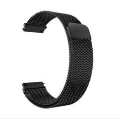 黒 22mm スマートウォッチ ベルト　ミラネーゼループ　ステンレスの画像