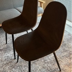【定価79%OFF】LOWYA モダン ダイニングチェア 2脚セット 完成品の画像