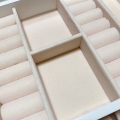 アクセサリーボックス/木製/ホワイトの画像