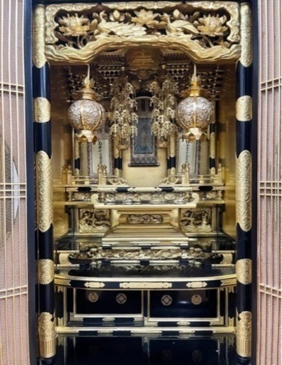 仏壇 二重扉 台付き セパレートタイプ コンパクト スリムタイプ 上品 金 豪華 アパート マンション 金彩仏壇