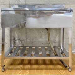 一槽シンク 作業台 流し台 ステンレス流し キッチン 洗い場 業務用 台所 流し シンク 厨房用品 厨房設備 店舗設備 キッチン用品の画像