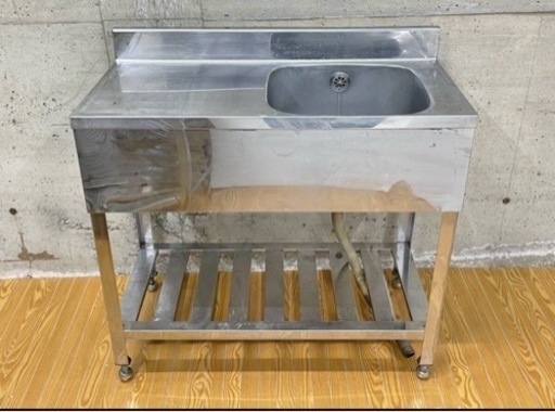 一槽シンク 作業台 流し台 ステンレス流し キッチン 洗い場 業務用 台所 流し シンク 厨房用品 厨房設備 店舗設備 キッチン用品