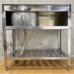 一槽シンク 作業台 流し台 ステンレス流し キッチン 洗い場 業務用 台所 流し シンク 厨房用品 厨房設備 店舗設備 キッチン用品の画像