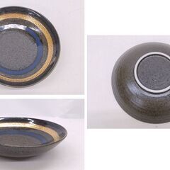 未使用保管品 瑞陶 古代金彩 ペアー平鉢揃 2枚セット 皿 盛鉢 陶器☆ 札幌市 豊平区 平岸の画像