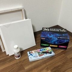 ポーリングアート　一式　おまけ絵の具の画像