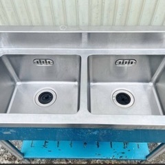 Maruzen マルゼン 2槽シンク 業務用 シンク 流し台 ステンレス 手洗い場 厨房用品 厨房機器 作業台 飲食店 店舗用の画像
