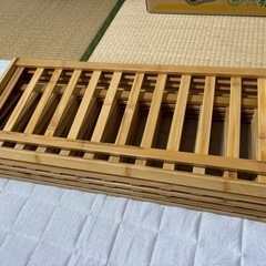 【値引き中‼️】【美品】天然竹製 シューズラック の画像
