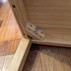 無印良品　タモ材のローテーブル　しっかりしてますの画像