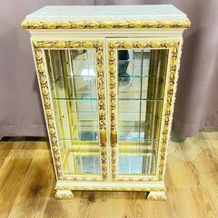 家具 生活家具 PANDA CORNICI　飾り棚　３段　ホワイト×ゴールド
