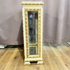 家具 生活家具 PANDA CORNICI　飾り棚　３段　ホワイト×ゴールド