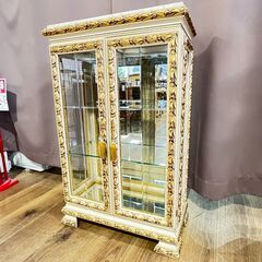 家具 生活家具 PANDA CORNICI　飾り棚　３段　ホワイト×ゴールド