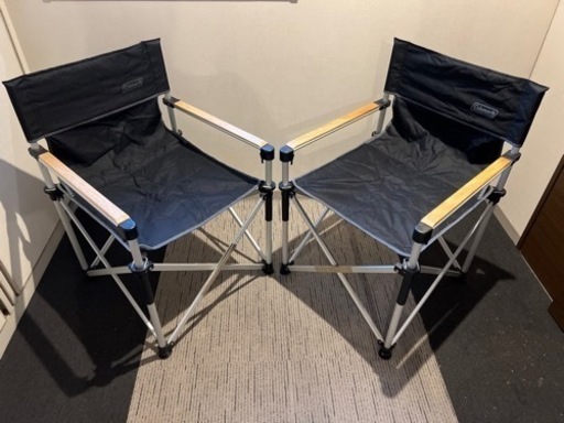 【希少品(レア)  】2脚　コールマン・スリムキャプテンチェア　美品　ブラック(限定色) 