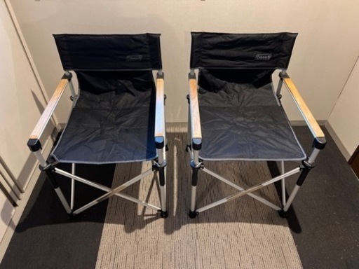 【希少品(レア)  】2脚　コールマン・スリムキャプテンチェア　美品　ブラック(限定色)