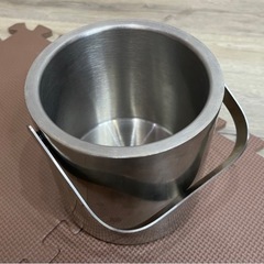 食器 ステンレス アイスペール 二重 中古品 直径約14cm 高...