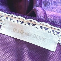 OLIVE des OLIVE ベロア裾レースワンピースの画像