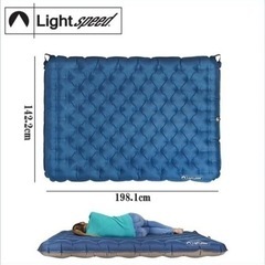 インフレータマット　ダブル　エアマット　キャンプ　エアベッドの画像