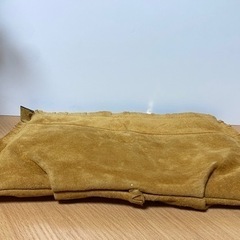 美品　Hashibami 本革 スエード フリンジ クラッチバッグ　ブラウンの画像