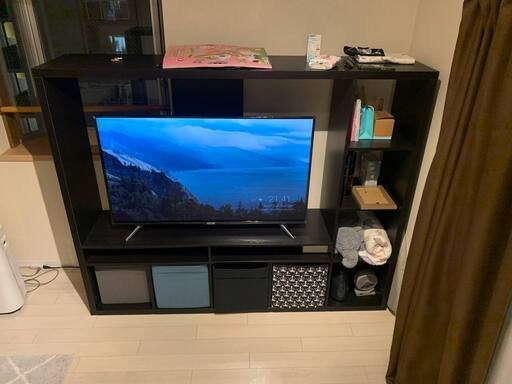 ＩＫＥＡ/イケア　LAPPLAND　テレビ収納ユニット　ブラックブラウン