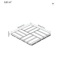 フロアデッキ   ウッドデッキ  IKEA  【RUNNEN ルッネン】の画像