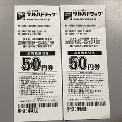 ツルハドラッグ お買物券 計100円分