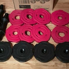 ★アーミーダンベル 10kg 2個セット レッド LEDB-10R＊2の画像