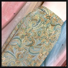 ꒰Addenda꒱ペイズリー柄 昭和レトロ風 膝丈 スカート レナウン